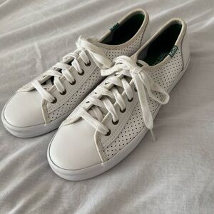 Keds White and Green Sneakers Classic Low-Top Design